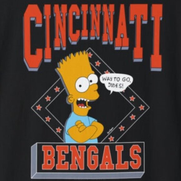 1990 Bart Simpson Cincinnati Bengals Retro Sports Fan Collector Graphic Gift 05 - Picture 2 of 5
